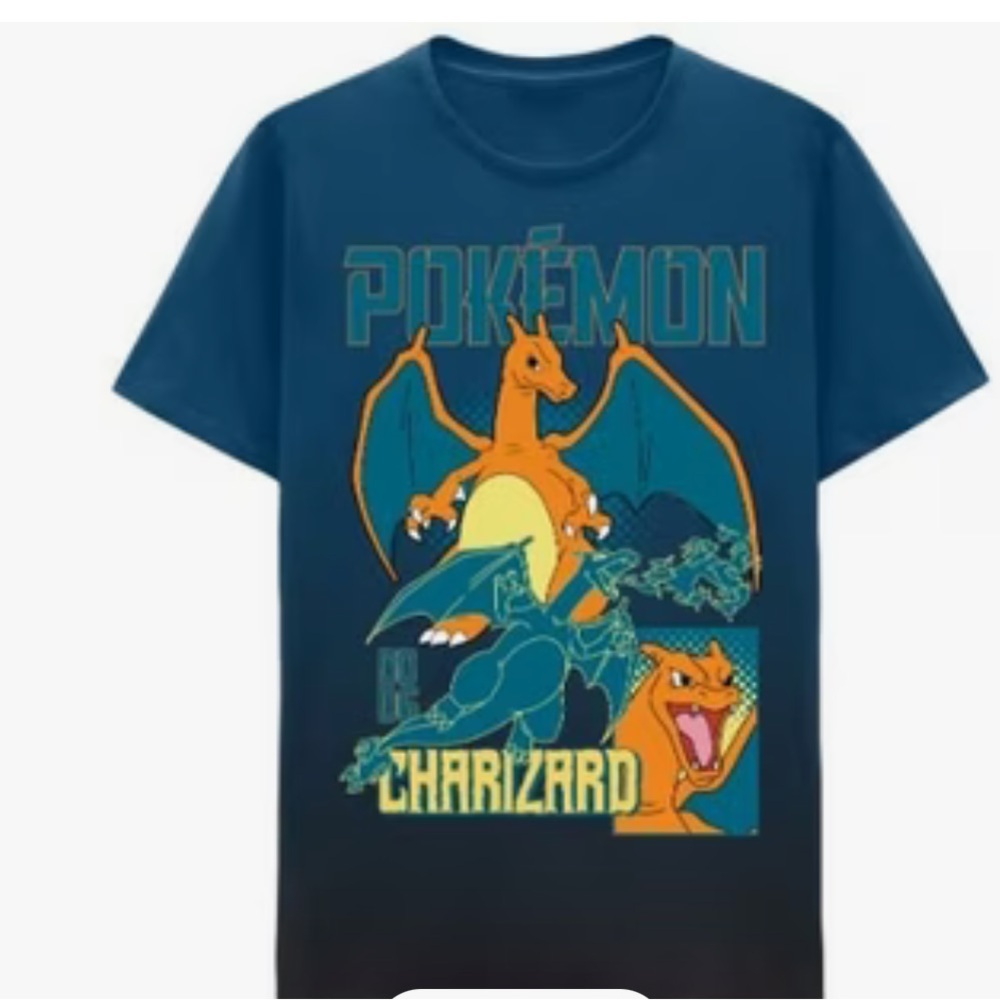NEW Pokemon Charizard Washed Unisex Short Sleeve Graphic T-Shirt multiple sizes